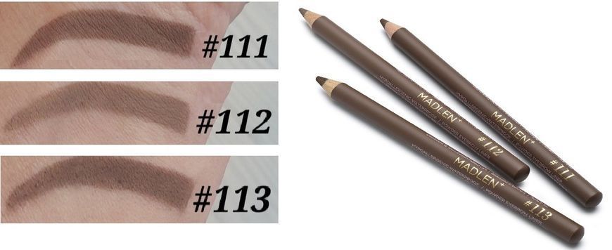 Пудровый карандаш для бровей Madlen Powder Eyebrow Pencil 112 2070362601 фото