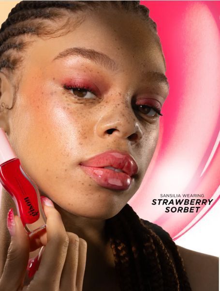 Масло для губ Gisou Honey Infused Lip Oil Strawberry Sorbet 2192405960 фото
