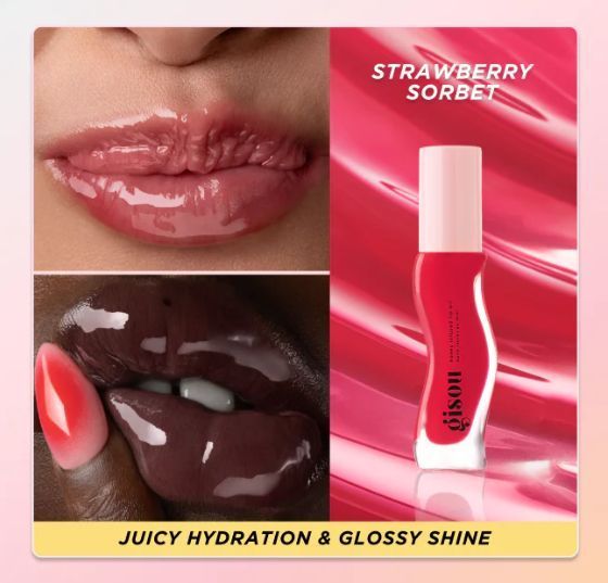 Масло для губ Gisou Honey Infused Lip Oil Strawberry Sorbet 2192405960 фото