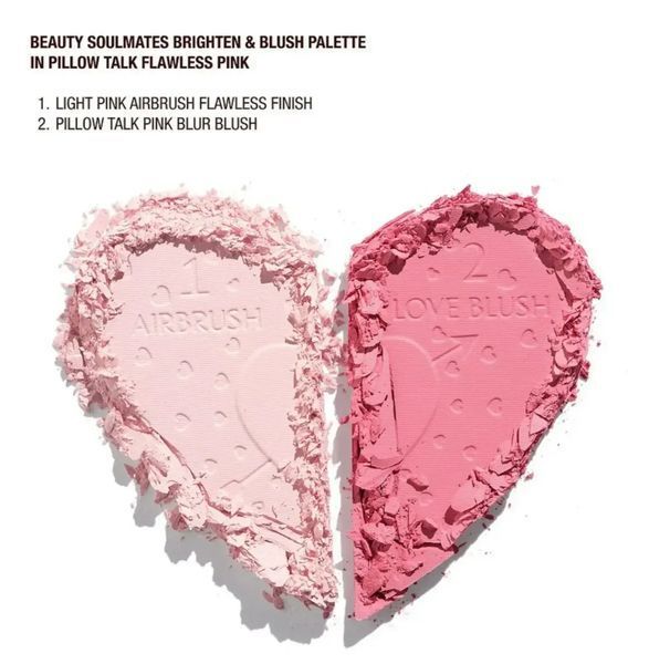 Палетка для макияжа Charlotte Tilbury Pillow Talk Beauty Soulmates Face Palette Flawless Pink (румяна и хайлайтер) 2978912134 фото