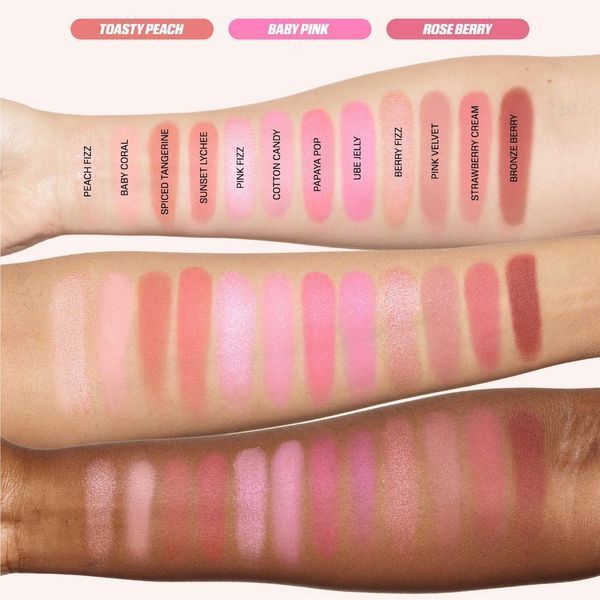 Huda Beauty Blush Filter Blurring Blushlighters Palette Rose Berry Палетка для обличчя рум'яна і хайлайтер 125781 фото